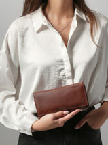 Portefeuille L Tradition Cuir Etrier Marron tradition ETRA095L-vue-porte