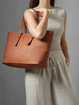 Sac Port� �paule Cavalier Cuir Etrier Marron cavalier ECLR127M-vue-porte