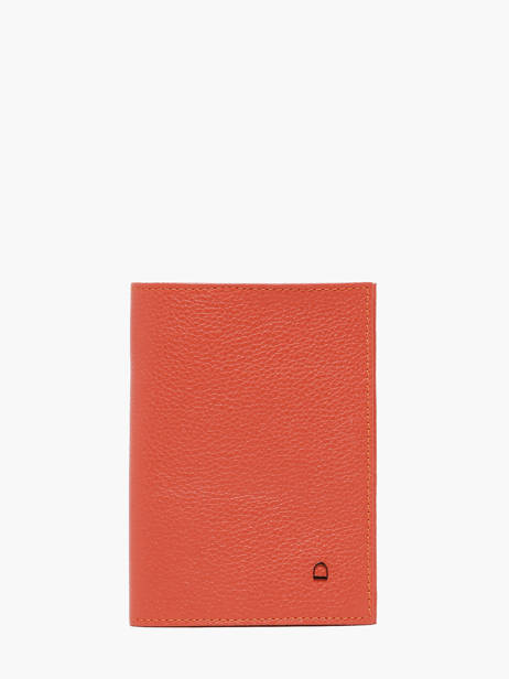 Étui Passeport Madras Cuir Etrier Orange madras EMAD025